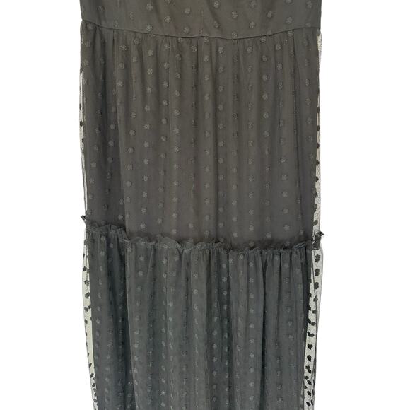 Tuckernuck Black Onyx Wedding Guest Tulle Giselle Formal Maxi Gown Dress Medium - Picture 8 of 15